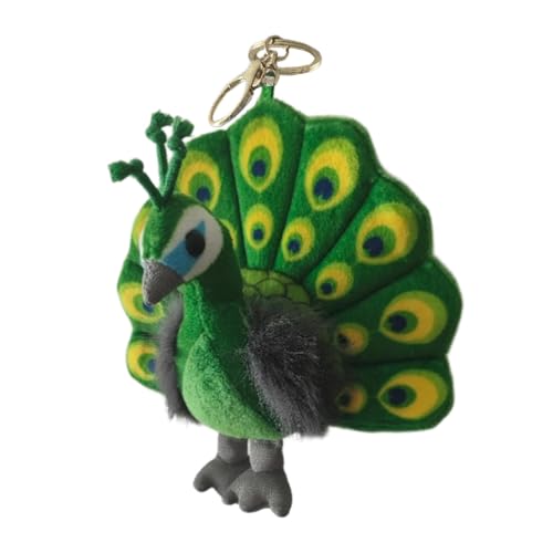 Qectial Pfauen Schlüsselanhänger, Taschenanhänger, Lustig, Bezaubernd, Niedlich, Kreativer Puppen Geldbörsen Rucksack Anhänger für Kinder, Geburtstagsgeschenk, GrÜn Qectial Pfauen Schlüsselanhänger, Taschenanhänger, Lustig, Bezaubernd, Niedlich, Kreativer Puppen Geldbörsen Rucksack Anhänger für Kinder, Geburtstagsgeschenk, GrÜn von Qectial