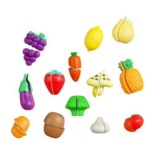Qectial Spiel Lebensmittelspielzeug für Kinder, Küchenzubehör, Leicht, Tragbar, Gemüsezubehör für Jungen Und Mädchen von Qectial
