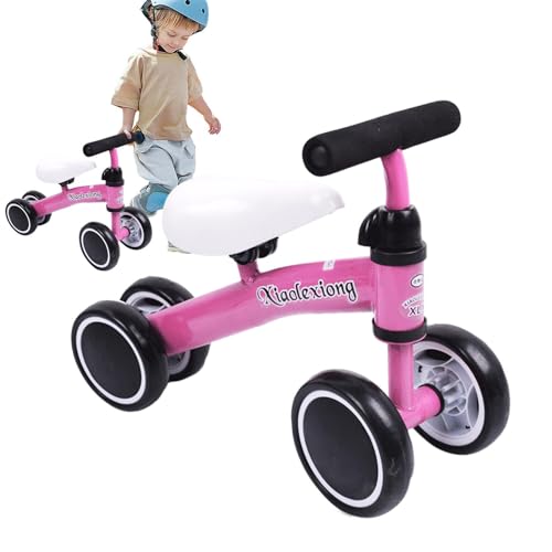 Kinder Laufrad ab 1 Jahr, Lauflernrad Spielzeug für 12-36 Monate Baby, Laufrad mit 4 Rädern, Fahrradwanderer ohne Pedale,Tragbares Fahrradspielzeug für Weihnachts-,Kindertags- und Geburtstagsgeschenke von Qeepucak