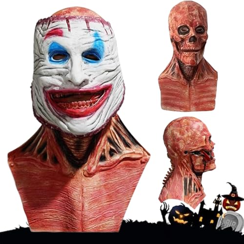 Halloween Masken,Doppelte Schicht Abziehbare Halloween Maske,Scary Halloween Headgear Skeleton Jokers mit beweglichem Kiefer,Doppellagige magnetische Halloween Maske Horror, für Party-Rollenspiele Halloween Masken,Doppelte Schicht Abziehbare Halloween Maske,Scary Halloween Headgear Skeleton Jokers mit beweglichem Kiefer,Doppellagige magnetische Halloween Maske Horror, für Party-Rollenspiele von Qeioauek