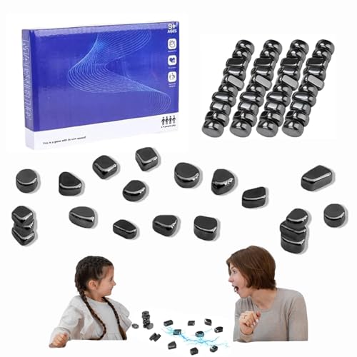 Magnetspiel,Tragbares Magnetisches Schachspiel,Geeignet für Familienfeiern,Magnet Schach Tischspiele, 40 Magnetspiel, MagnetischesSchachspiel, Magnetsteine, TragbaresMagnetspiel, Reiseschach von Qeioauek