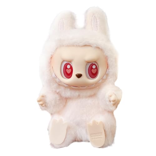 Qeioauek Labubu Plüsch Schlüsselanhänger, Labubu Popmart Monster Keychain, Labubu Plush Keychain,Labubu Plüsch Anhänger, Labubu Kuscheltier, Geschenke für Jungen und Mädchen(Rosa) von Qeioauek
