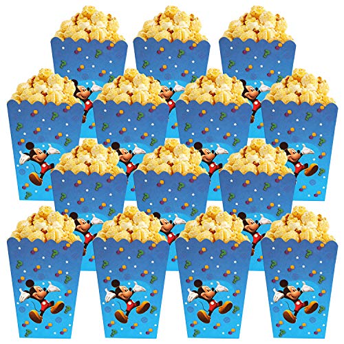 Qemsele Popcorntüten Popcornboxen, 30 Stück Karton Popcorn Box Snack Tüte Partytüten für Leckereien und Süßigkeiten - für Geburtstagsfeiern, Filmabend, Karneval, Hochzeiten, Kindergeburtstag (Mickey) von Qemsele