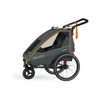 Qeridoo® Kinderfahrradanhänger Sportrex 2 Limited Edition Forest Green Kollektion 2023 von Qeridoo