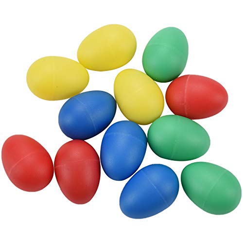 Qerwsdty 12Pcs Plastik EierschüTtler Set mit 4, Percussion Musical Ei Maracas Kind Kinder Spielzeug von Qerwsdty