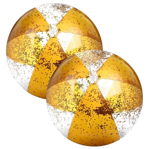 Qerwsdty 2 Stück 16 Aufblasbare Wasserbälle Gold Konfetti Poolbälle für Schwimmbad für Erwachsene Sommergeburtstagsfeier Gold Qerwsdty 2 Stück 16 Aufblasbare Wasserbälle Gold Konfetti Poolbälle für Schwimmbad für Erwachsene Sommergeburtstagsfeier Gold von Qerwsdty