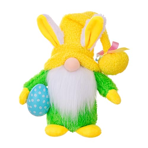 Qerwsdty Süßes Osterzwerg-Geschenk, LED-Leucht-Zwerglampe mit Hut für Zuhause, Gelb, 1 Stück Qerwsdty Süßes Osterzwerg-Geschenk, LED-Leucht-Zwerglampe mit Hut für Zuhause, Gelb, 1 Stück von Qerwsdty