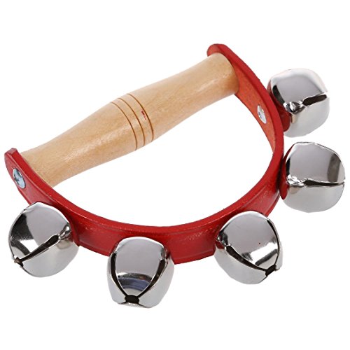 Qerwsdty Tamburin Handbell Baby Kinder Fruehes Paedagogisches Musikinstrument Rhythmus Kleine Jingle Bell Spielzeug Werkzeug von Qerwsdty