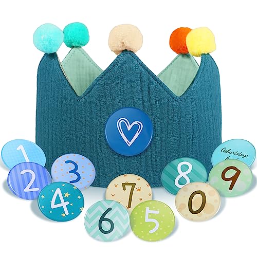 Qetlavee Geburtstagskrone Musselin,krone geburtstag Jungen Mädchen | Kinder Partyhüte,Party Deko| Kindergeburtstag | für den | aus Button Zahlen von 0-9 Qetlavee Geburtstagskrone Musselin,krone geburtstag Jungen Mädchen | Kinder Partyhüte,Party Deko| Kindergeburtstag | für den | aus Button Zahlen von 0-9 von Qetlavee