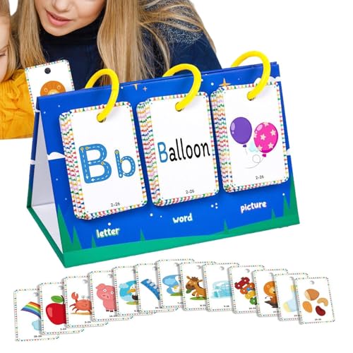 Qfdiwr Alphabet-Karten, Lernkarten, bunt und spielerisch | Tragbares Spiel Fähigkeiten 3 – 8 Jahre für Zuhause, Reisen, Kindergarten von Qfdiwr