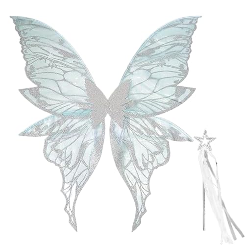 Qfdiwr Feenflügel Für Mädchen, Realistische Schmetterlingsflügel, Karnevalszubehör & Verkleidung Für Kinderfeste Und Theaterauftritte von Qfdiwr