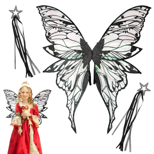 Qfdiwr Feenflügel Für Mädchen | Faschingskostüm Flügel Und Halloween Flügel - Kinderkostüm Set Für Halloween, Geburtstag Und Fotoprops Qfdiwr Feenflügel Für Mädchen | Faschingskostüm Flügel Und Halloween Flügel - Kinderkostüm Set Für Halloween, Geburtstag Und Fotoprops von Qfdiwr