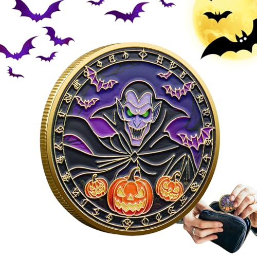 Qfdiwr Halloween-Sammlerstück, Sammlerstück aus Metall, für Partygeschenke, Souvenir, Dekoration, für Erwachsene, Schatzsuche, Innendekoration, Sammlung, Ausstellung von Qfdiwr