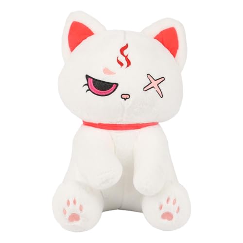 Qfdiwr Katzengefüllte Tier, Katzenplüschspielzeug, Piratenkatze Huggable Toy, Schlafender Begleiter, weiche gotische Tierpuppe für Schlafzimmer, Zuhause, Sofa, Auto, Bett von Qfdiwr
