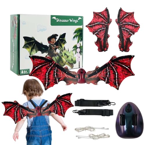 Qfdiwr Kids Dragon Kostüm, Drachenflügel für Kinder - Dinosaurier-Kleidungskostüme - Kleinkind Elektrische Drachenflügel mit LED-Licht und Musik Halloween Dress-up für Weihnacht Geburtstagsfeier Qfdiwr Kids Dragon Kostüm, Drachenflügel für Kinder - Dinosaurier-Kleidungskostüme - Kleinkind Elektrische Drachenflügel mit LED-Licht und Musik Halloween Dress-up für Weihnacht Geburtstagsfeier von Qfdiwr