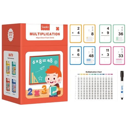 Qfdiwr Mathematik Lernkarten Für Kleinkinder - Rechenkarten Kopfrechnen Training,Multiplikation & Addition Übungsspiel Für Zuhause Mit Interaktivem Mathe-Lernmaterial Qfdiwr Mathematik Lernkarten Für Kleinkinder - Rechenkarten Kopfrechnen Training,Multiplikation & Addition Übungsspiel Für Zuhause Mit Interaktivem Mathe-Lernmaterial von Qfdiwr