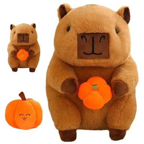 Qfdiwr Reversible Plüschtier, Reversible gefüllte Tier - 9 -Zoll -Kaninchen -Capybara Flipping Plüschspielzeug - - und Erdbeerdesign -Puppe für Ostern, Freundin, Mädchen, Kindertagesstätte von Qfdiwr