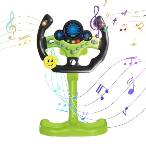 Qfdiwr Spielzeuglenkrad Für Kinder - Kinder Lenkrad Spielzeug, 360° Rotation Simulierter Lenkrad Spielzeug Mit Musik, Fahrsimulation, Interaktives Lenkrad Lernspielzeug Mit Lichtern, Fahrsimulator Qfdiwr Spielzeuglenkrad Für Kinder - Kinder Lenkrad Spielzeug, 360° Rotation Simulierter Lenkrad Spielzeug Mit Musik, Fahrsimulation, Interaktives Lenkrad Lernspielzeug Mit Lichtern, Fahrsimulator von Qfdiwr