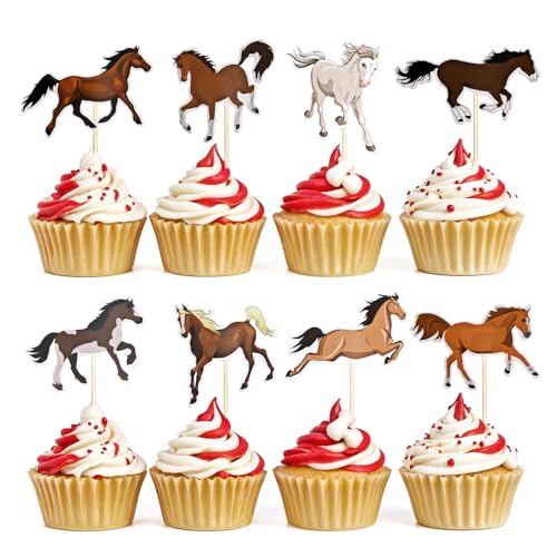 40 Stück Pferd Kuchendeckel Cupcake Topper Pferde Geburtstagsdeko Kuchen Muffin Deko Tortenaufleger für Pferd Thema Party Deko Geburtstagsfeiern zum Thema Pferderennen 40 Stück Pferd Kuchendeckel Cupcake Topper Pferde Geburtstagsdeko Kuchen Muffin Deko Tortenaufleger für Pferd Thema Party Deko Geburtstagsfeiern zum Thema Pferderennen von QfwdfcTrenz