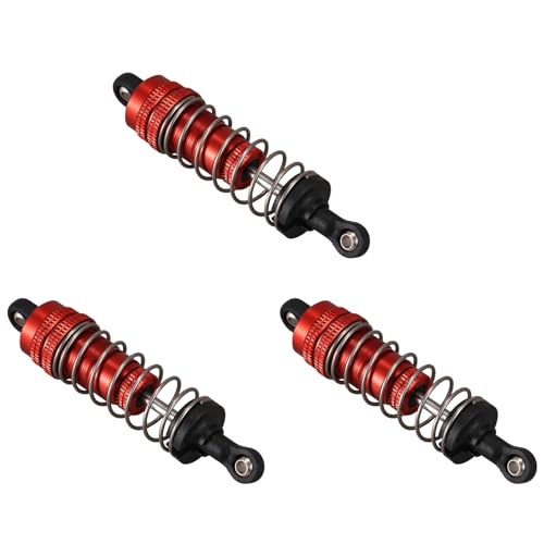 Qhpnunhq 3 Stück Serien Metalldämpfer Stoßdämpfer Ersatz Zubehör für 144001 1/14 4WD RC Drift Rennen Autoteile, Rot Qhpnunhq 3 Stück Serien Metalldämpfer Stoßdämpfer Ersatz Zubehör für 144001 1/14 4WD RC Drift Rennen Autoteile, Rot von Qhpnunhq