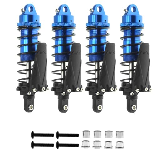 Qhpnunhq 4 Stück Metall RC Piggyback Stoßdämpfer Loch zu Loch 90 mm für 1/10 RC Crawler Car -4 TRX4 Axial SCX10II D90 CC01 Stück, Blau Qhpnunhq 4 Stück Metall RC Piggyback Stoßdämpfer Loch zu Loch 90 mm für 1/10 RC Crawler Car -4 TRX4 Axial SCX10II D90 CC01 Stück, Blau von Qhpnunhq