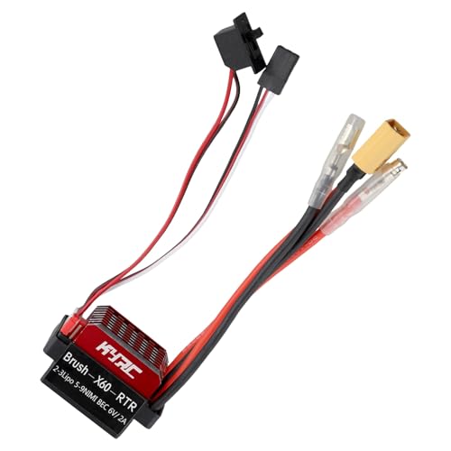 Qhpnunhq 60 A ESC RC Car ESC Geschwindigkeitsregler, elektrisch, gebürstet, 6 V/2 A, Auslauf Ersatz für Auto, 1/10 RC, XT60-Plug Qhpnunhq 60 A ESC RC Car ESC Geschwindigkeitsregler, elektrisch, gebürstet, 6 V/2 A, Auslauf Ersatz für Auto, 1/10 RC, XT60-Plug von Qhpnunhq