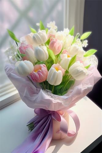 Klassische Puzzles, Puzzle für Erwachsene 1000 Teile, White Pink Tulips Farbenfrohes Puzzle für Erwachsene und Kinder 75 x 50 cm Puzzlespiele Geschenke für Frauen, Geschenke für Männer Klassische Puzzles, Puzzle für Erwachsene 1000 Teile, White Pink Tulips Farbenfrohes Puzzle für Erwachsene und Kinder 75 x 50 cm Puzzlespiele Geschenke für Frauen, Geschenke für Männer von QiHon