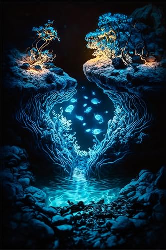 Klassische Puzzles, Puzzle für Erwachsene 120 Teile, Blue Underwater World Farbenfrohes Puzzle für Erwachsene und Kinder 25 x 20 cm Puzzlespiele Geschenke für Frauen, Geschenke für Männer von QiHon