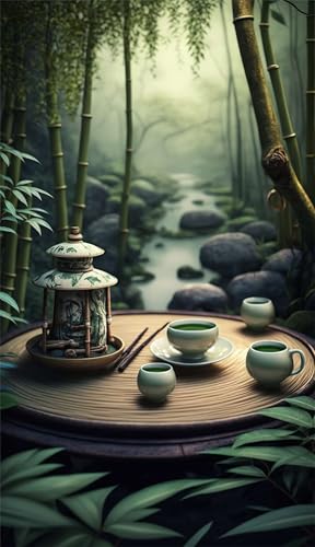 Klassische Puzzles, Puzzle für Erwachsene 120 Teile, Tea Set Ancient Style Farbenfrohes Puzzle für Erwachsene und Kinder 25 x 20 cm Puzzlespiele Geschenke für Frauen, Geschenke für Männer von QiHon