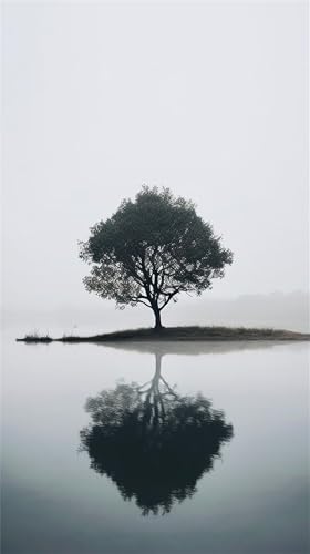 Klassische Puzzles, Puzzle für Erwachsene 120 Teile, Tree Water Reflection Farbenfrohes Puzzle für Erwachsene und Kinder 25 x 20 cm Puzzlespiele Geschenke für Frauen, Geschenke für Männer von QiHon