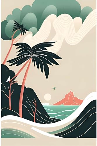 Klassische Puzzles, Puzzle für Erwachsene 120 Teile, Tropical Plant Cartoon Farbenfrohes Puzzle für Erwachsene und Kinder 25 x 20 cm Puzzlespiele Geschenke für Frauen, Geschenke für Männer von QiHon