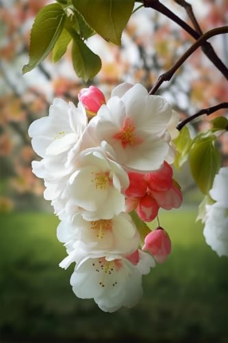 Klassische Puzzles, Puzzle für Erwachsene 120 Teile, White Pink Begonia Farbenfrohes Puzzle für Erwachsene und Kinder 25 x 20 cm Puzzlespiele Geschenke für Frauen, Geschenke für Männer von QiHon