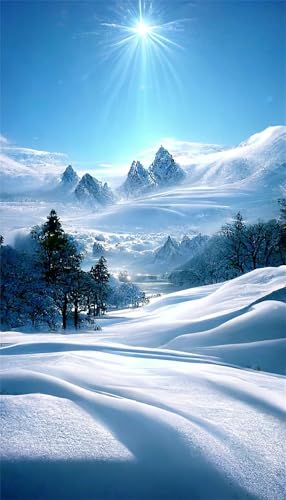 Klassische Puzzles, Puzzle für Erwachsene 120 Teile, Winter Sunshine Landscape Farbenfrohes Puzzle für Erwachsene und Kinder 25 x 20 cm Puzzlespiele Geschenke für Frauen, Geschenke für Männer von QiHon