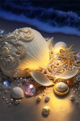 Klassische Puzzles, Puzzle für Erwachsene 1200 Teile, Beach Yellow Shells Farbenfrohes Puzzle für Erwachsene und Kinder 75 x 50 cm Puzzlespiele Geschenke für Frauen, Geschenke für Männer von QiHon
