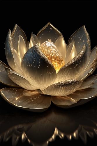Klassische Puzzles, Puzzle für Erwachsene 1200 Teile, Golden Lotus Farbenfrohes Puzzle für Erwachsene und Kinder 75 x 50 cm Puzzlespiele Geschenke für Frauen, Geschenke für Männer von QiHon