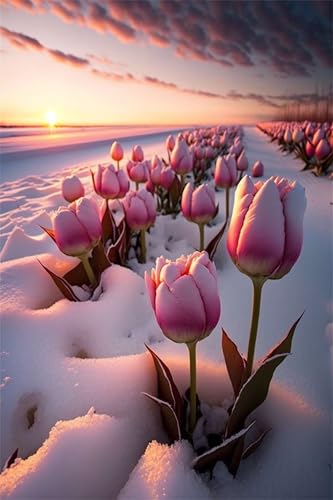 Klassische Puzzles, Puzzle für Erwachsene 1200 Teile, Snow Tulip Farbenfrohes Puzzle für Erwachsene und Kinder 75 x 50 cm Puzzlespiele Geschenke für Frauen, Geschenke für Männer von QiHon