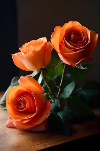 Klassische Puzzles, Puzzle für Erwachsene 1500 Teile, Orange Roses Farbenfrohes Puzzle für Erwachsene und Kinder 87 x 57 cm Puzzlespiele Geschenke für Frauen, Geschenke für Männer von QiHon