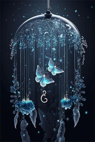 Klassische Puzzles, Puzzle für Erwachsene 200 Teile, Blue Butterfly Farbenfrohes Puzzle für Erwachsene und Kinder 35 x 25 cm Puzzlespiele Geschenke für Frauen, Geschenke für Männer von QiHon