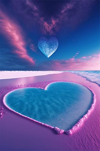 Klassische Puzzles, Puzzle für Erwachsene 200 Teile, Purple Blue Heart Beach Farbenfrohes Puzzle für Erwachsene und Kinder 35 x 25 cm Puzzlespiele Geschenke für Frauen, Geschenke für Männer Klassische Puzzles, Puzzle für Erwachsene 200 Teile, Purple Blue Heart Beach Farbenfrohes Puzzle für Erwachsene und Kinder 35 x 25 cm Puzzlespiele Geschenke für Frauen, Geschenke für Männer von QiHon
