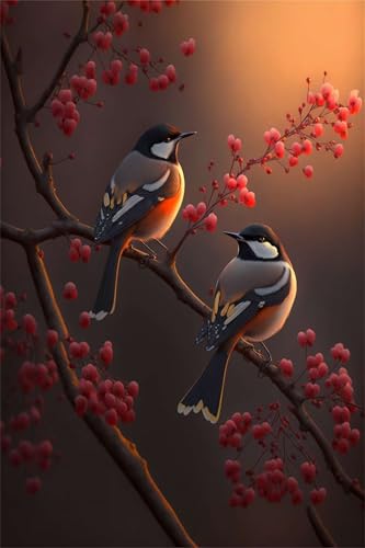 Klassische Puzzles, Puzzle für Erwachsene 2000 Teile, Animal Red Plum Blossom Farbenfrohes Puzzle für Erwachsene und Kinder 100 x 70 cm Puzzlespiele Geschenke für Frauen, Geschenke für Männer von QiHon