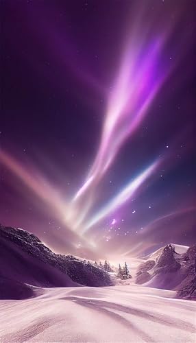 Klassische Puzzles, Puzzle für Erwachsene 2000 Teile, Lila Aurora Schnee Farbenfrohes Puzzle für Erwachsene und Kinder 100 x 70 cm Puzzlespiele Geschenke für Frauen, Geschenke für Männer von QiHon