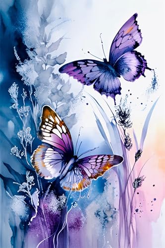 Klassische Puzzles, Puzzle für Erwachsene 2000 Teile, Lila Schmetterling Farbenfrohes Puzzle für Erwachsene und Kinder 100 x 70 cm Puzzlespiele Geschenke für Frauen, Geschenke für Männer von QiHon