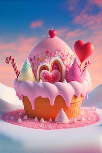 Klassische Puzzles, Puzzle für Erwachsene 2000 Teile, Pink Dream House Farbenfrohes Puzzle für Erwachsene und Kinder 100 x 70 cm Puzzlespiele Geschenke für Frauen, Geschenke für Männer von QiHon