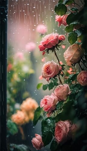 Klassische Puzzles, Puzzle für Erwachsene 2000 Teile, Pink Roses Farbenfrohes Puzzle für Erwachsene und Kinder 100 x 70 cm Puzzlespiele Geschenke für Frauen, Geschenke für Männer von QiHon