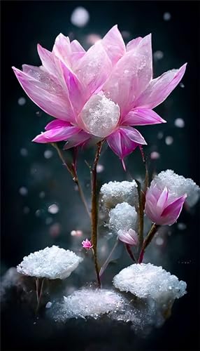 Klassische Puzzles, Puzzle für Erwachsene 2000 Teile, Snow Pink Lotus Farbenfrohes Puzzle für Erwachsene und Kinder 100 x 70 cm Puzzlespiele Geschenke für Frauen, Geschenke für Männer von QiHon