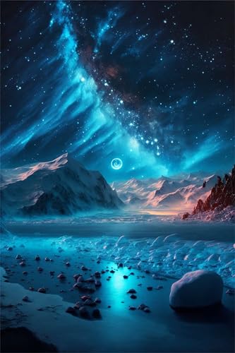 Klassische Puzzles, Puzzle für Erwachsene 300 Teile, Blue Starry Sky Farbenfrohes Puzzle für Erwachsene und Kinder 38 x 26 cm Puzzlespiele Geschenke für Frauen, Geschenke für Männer von QiHon