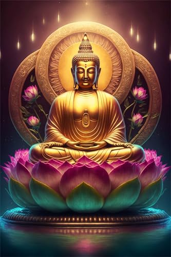 Klassische Puzzles, Puzzle für Erwachsene 300 Teile, Lila Lotus Zen Farbenfrohes Puzzle für Erwachsene und Kinder 38 x 26 cm Puzzlespiele Geschenke für Frauen, Geschenke für Männer von QiHon