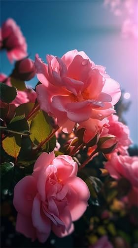 Klassische Puzzles, Puzzle für Erwachsene 300 Teile, Rose Pink Farbenfrohes Puzzle für Erwachsene und Kinder 40 x 28 cm Puzzlespiele Geschenke für Frauen, Geschenke für Männer von QiHon