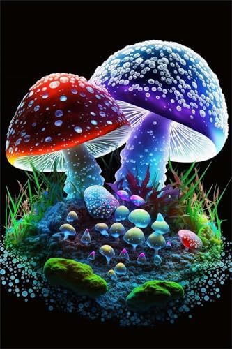 Klassische Puzzles, Puzzle für Erwachsene 300 Teile, Roter Blauer Pilz Farbenfrohes Puzzle für Erwachsene und Kinder 38 x 26 cm Puzzlespiele Geschenke für Frauen, Geschenke für Männer Klassische Puzzles, Puzzle für Erwachsene 300 Teile, Roter Blauer Pilz Farbenfrohes Puzzle für Erwachsene und Kinder 38 x 26 cm Puzzlespiele Geschenke für Frauen, Geschenke für Männer von QiHon