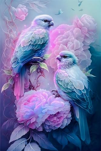 Klassische Puzzles, Puzzle für Erwachsene 500 Teile, Animals Pink Peonies Farbenfrohes Puzzle für Erwachsene und Kinder 52 x 38 cm Puzzlespiele Geschenke für Frauen, Geschenke für Männer von QiHon